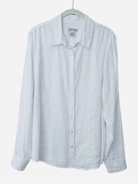 Orvis Light White Linen Button-Down Shirt